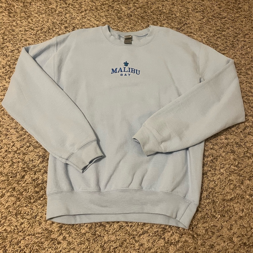 Light blue embroidered crewneck - Size S